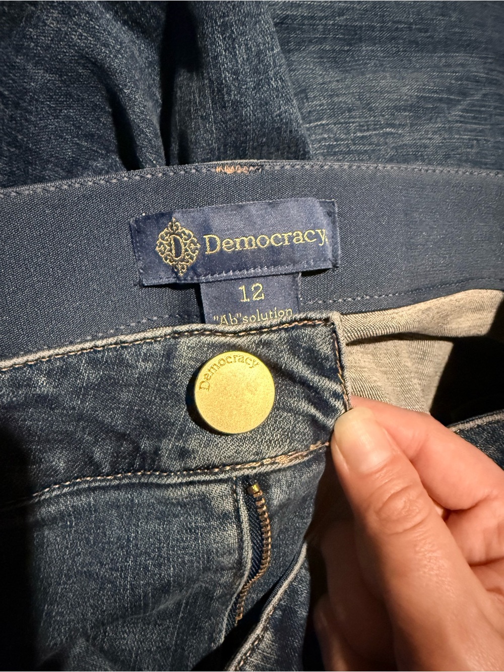 Democracy sz 12 Medium Blue Wide-Leg Jeans - Picture 3 of 4